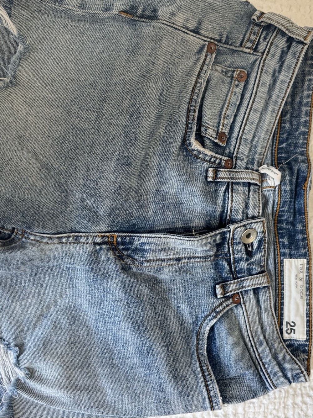 Rag & Bone Dre Low-Rise Denim Shorts Size 25
